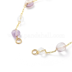 Самородки изделия из натурального аметрина из бисера&nbsp;AJEW-JB00953-02