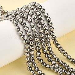 Стеклянные бусины с гальваническим покрытием &nbsp;EGLA-E009-6mm-F08