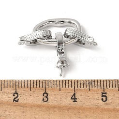 Проложить латунный прозрачный кубический цирконий над застежками&nbsp;KK-M320-07P