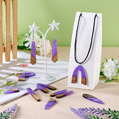 20шт 10 стиля подвески из смолы и дерева&nbsp;WOOD-TA0002-67A