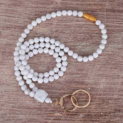 Силиконовые шейные ремни для удостоверений личности с бисером&nbsp;NJEW-SW00025-12