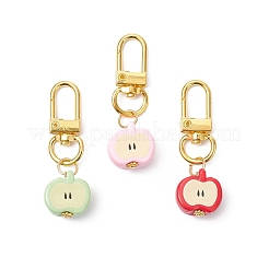 Подвесные украшения из непрозрачного акрила в виде яблока&nbsp;HJEW-JM04240-02