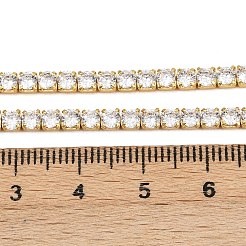 925 цепочка из стерлингового серебра с прозрачным кубическим цирконием&nbsp;STER-C016-02B-G02