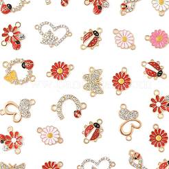 30 шт. 12 стиля эмалированных соединителей из цинкового сплава&nbsp;FIND-FS0004-42