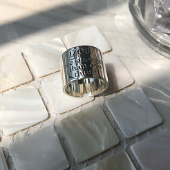 Слово ты сильнее чем ты думаешь узор латунные манжеты кольца для женщин&nbsp;FS-WG5CCAF-01