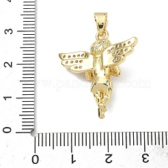 Латунные микропаве прозрачные подвески с фианитом&nbsp;KK-I476-15G