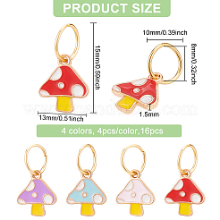 Осенняя тема грибной сплав эмаль подвески&nbsp;HJEW-PH01845