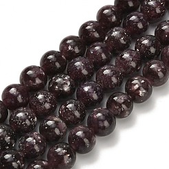 Натуральный лепидолит / пурпурный слюдяный камень бисер пряди&nbsp;G-H335-B03-8mm-A