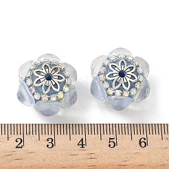 Акриловые бусины-рондели со стразами&nbsp;CLAY-NH0003-02AS-06