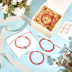 40 шт. браслеты из плетеных бусин из сплава&nbsp;BJEW-GO0001-22A