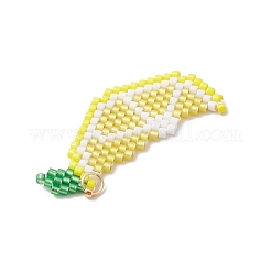 Подвески из стеклянных бусин в форме лимона&nbsp;PALLOY-MZ00814-02