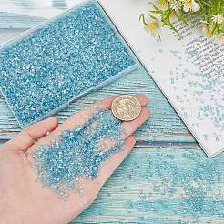 Прозрачная гальваническая поделка из измельченного стекла&nbsp;GLAA-SC0001-98C-01