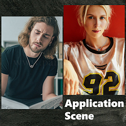 1 шт. 304 нержавеющая сталь черная эмаль футбольный кулон пшеничная цепочка ожерелья&nbsp;NJEW-BBC0001-31