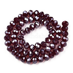 Стеклянные бусины с гальваническим покрытием &nbsp;EGLA-A034-T4mm-A28