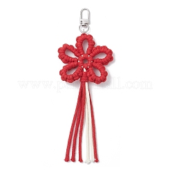 4 шт. подвески-украшения из хлопковых ниток в виде цветов&nbsp;HJEW-TA00399