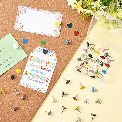 100 шт. железные канцелярские кнопки&nbsp;AJEW-SP0003-98A