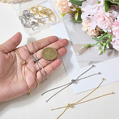 10шт 2 цвета стойки покрытие латунной цепи браслет изготовление&nbsp;KK-BBC0021-96