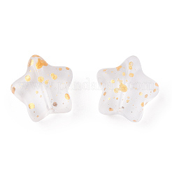 Спрей окрашены прозрачные стеклянные бусины&nbsp;GLAA-FS0001-01B