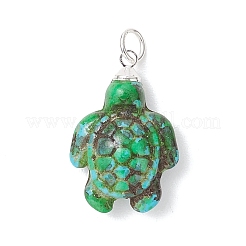 Окрашенные синтетические бирюзовые подвески&nbsp;PALLOY-JF05144-01