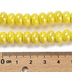 Фарфоровые бусины-рондели&nbsp;PORC-Q001-01J