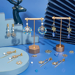 Наборы для самостоятельного изготовления сережек-снежинок&nbsp;DIY-SC0032-83