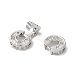 Реечное покрытие латунь микро паве прозрачный кубический цирконий складные застежки&nbsp;KK-A222-15P