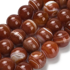 Натуральные полосатые агатовые бусы&nbsp;G-L642-B04-16mm