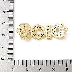 Латунные микро-паве прозрачные кубические цирконии буквы диоды соединительные подвески&nbsp;KK-P294-34G