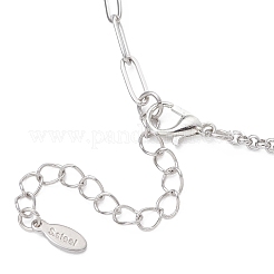 Женские ожерелья-цепочки с подвеской в форме сердца из сплава нержавеющей стали 304 и ракушечного жемчуга&nbsp;NJEW-JN05566