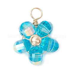 Подвески из прозрачного гальванического стекла&nbsp;PALLOY-JF04169