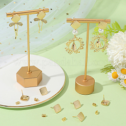 10 шт. латунные серьги-гвоздики&nbsp;KK-BBC0018-58