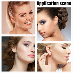 4 пара 2-х цветных сережек-бабочек из специального железа с выемками&nbsp;EJEW-AR0001-06