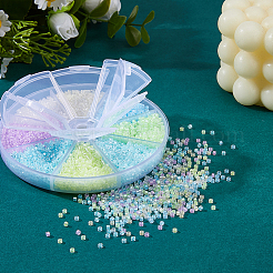 80 г двухцветные люминесцентные цилиндрические бусины&nbsp;SEED-DC0001-16A