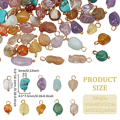 100шт 10 стиля натуральные подвески из драгоценных камней&nbsp;PALLOY-PH01901