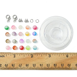 Наборы для изготовления круглых браслетов из бисера из искусственного нефритового стекла своими руками&nbsp;DIY-FS0006-19