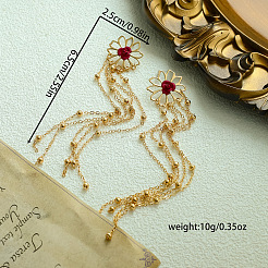 Серьги-гвоздики с кисточками из железного пластика&nbsp;FS-WG443FE-01