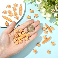 35 шт. подвески из смолы с имитацией хлеба в 7 стилях&nbsp;FIND-YW0009-24