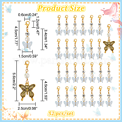Подвесные маркеры для петель «бабочка» и плоские круглые буквы a~z&nbsp;HJEW-AB00457