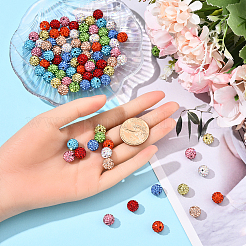 90 шт. 9 цвета проложить бусины для дискотечного шара&nbsp;RB-YW0001-23