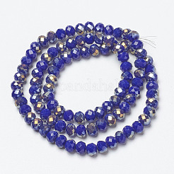 Гальванические непрозрачные стеклянные бусины&nbsp;EGLA-A034-P4mm-H13