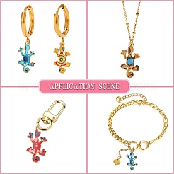 30шт 6 цвета сплава эмалевые подвески&nbsp;ENAM-CJ0004-80