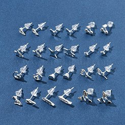 2 пара сережек-гвоздиков из сплава для женщин&nbsp;EJEW-FS0001-27D