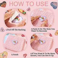 Сердце полиэстер компьютерная вышивка ткань термоприклеиваемые/пришивные заплатки&nbsp;PATC-TAC0011-01