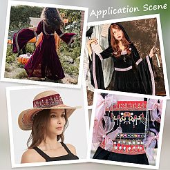 5 ярд ленты из полиэстера с цветочной вышивкой&nbsp;OCOR-CY0001-17A