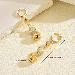 Круглые латунные серьги-кольца&nbsp;QY9214