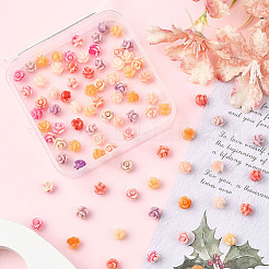 100 шт. 5-х цветные резные бусины из синтетического коралла&nbsp;CORA-SP0001-13