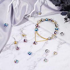 5 нить 5 цвета гальванические стеклянные бусины нити&nbsp;EGLA-NB0001-17