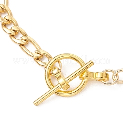 Изготовление браслета из цепочки Фигаро из нержавеющей стали 304 и цепочки из латунной скрепки.&nbsp;AJEW-JB01567