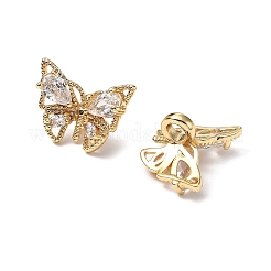 Латунные микропаве прозрачные подвески с фианитом&nbsp;KK-A259-25B-G