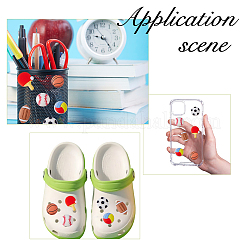 60 шт. 6 стиля спортивных непрозрачных смоляных кабошонов&nbsp;CRES-DC0001-10